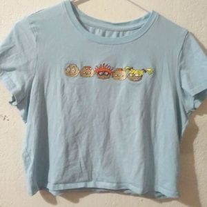 Baby blue Nickelodeon Rugrats crop top
